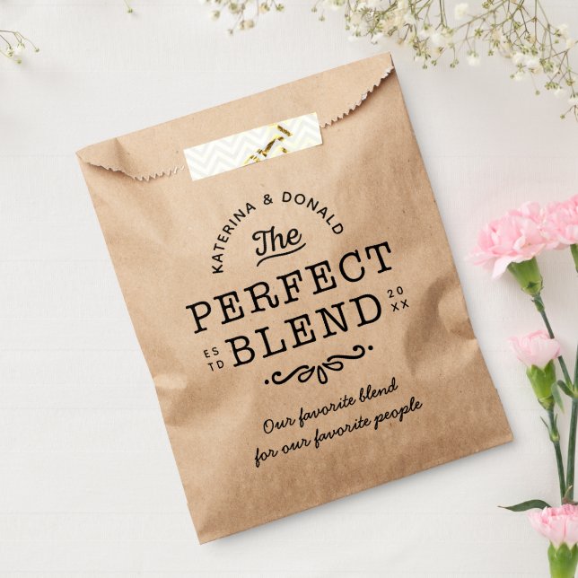 The Perfect Blend Rustic Wedding Favour Bag (Sealed)