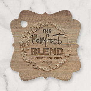 The Perfect Blend Rustic Wedding Favour Tags
