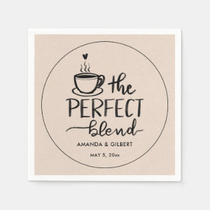 The Perfect Blend Script Kraft Paper Wedding Napki Napkin