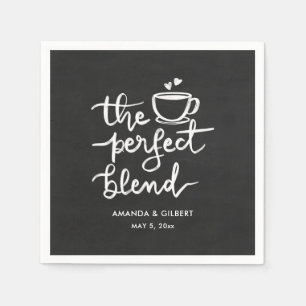 The Perfect Blend Script Vintage Chalkboard Napkin