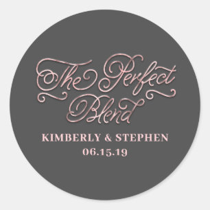 The Perfect Blend Wedding Classic Round Sticker