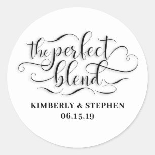 The Perfect Blend Wedding Classic Round Sticker