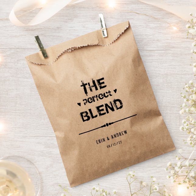 The Perfect Blend Wedding Cofee Tea Favour Bag (Clipped)