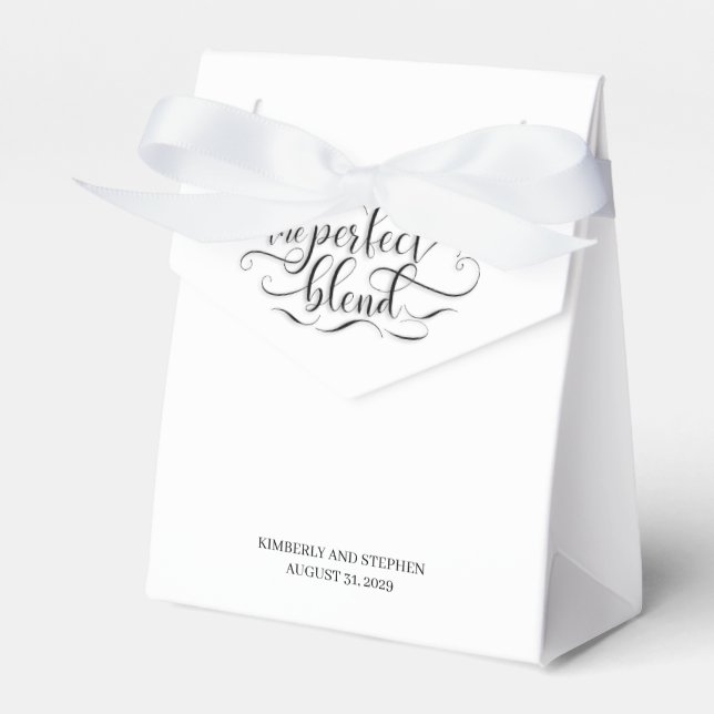 The Perfect Blend Wedding Favour Box (Front Side)