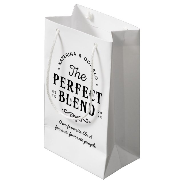 The Perfect Blend Wedding Favour Medium Gift Bag (Front Angled)