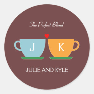 The Perfect Blend Wedding Favour Sticker/ Envelope Classic Round Sticker