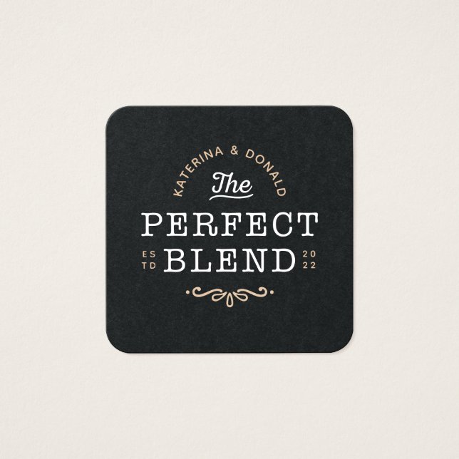 The Perfect Blend Wedding Favour Tag (Front)