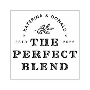 The Perfect Blend Wedding Rubber Stamp