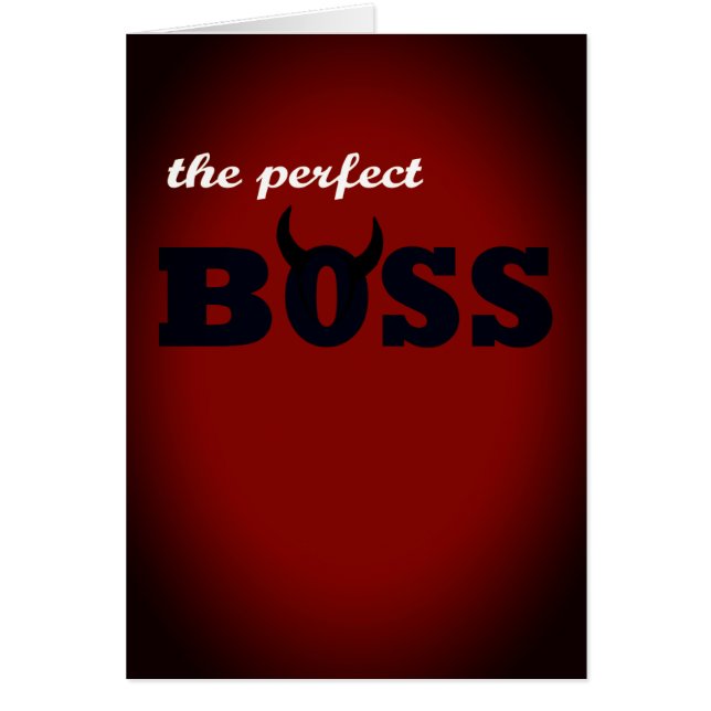 The Perfect Boss Funny Devil Horns (Front)