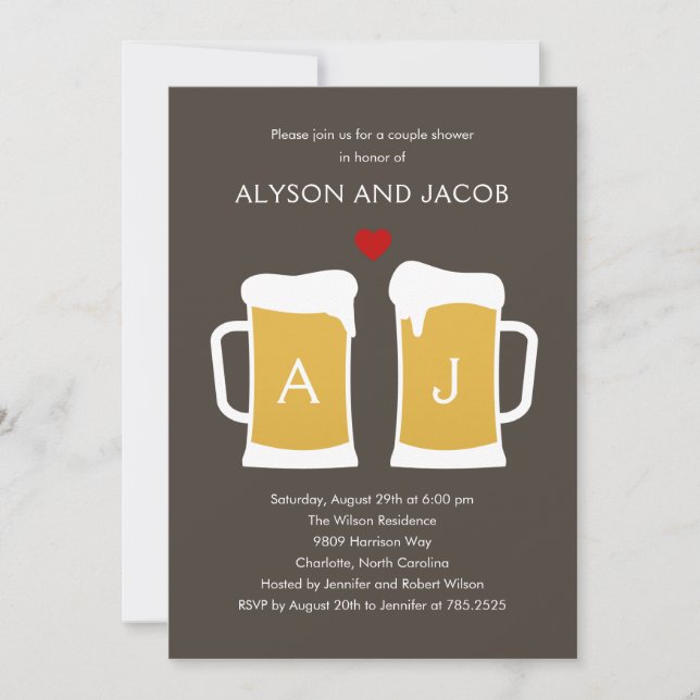 The Perfect Brew Engagement or Wedding Shower Holiday Card (Front)