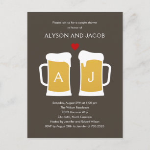 The Perfect Brew Wedding Shower Invitation Postcard