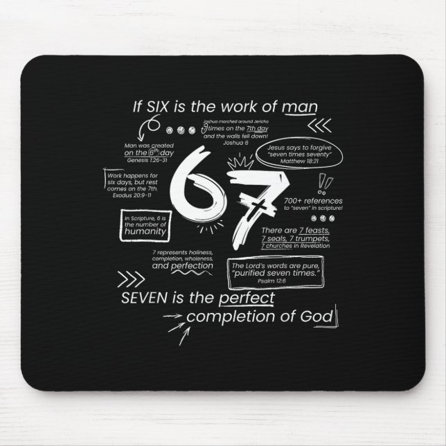 The Perfect Completion Of God 67 Meme Christian Bi Mouse Mat (Front)