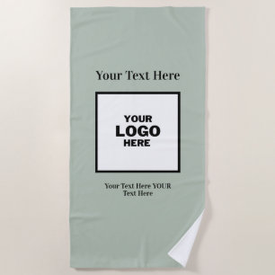 The Perfect logo Sage Green Beach Towel