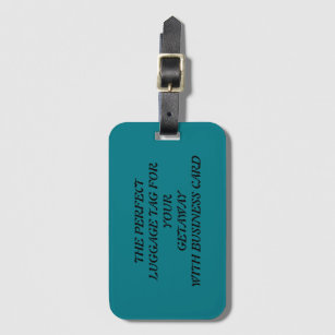 the perfect luggage tag with business card slot