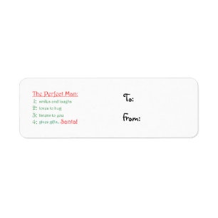 The Perfect Man-christmas label