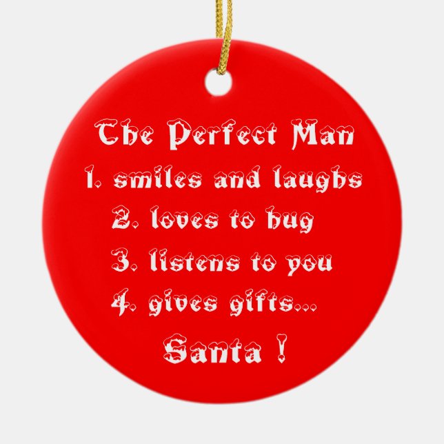 The Perfect Man-circle ornament (Front)