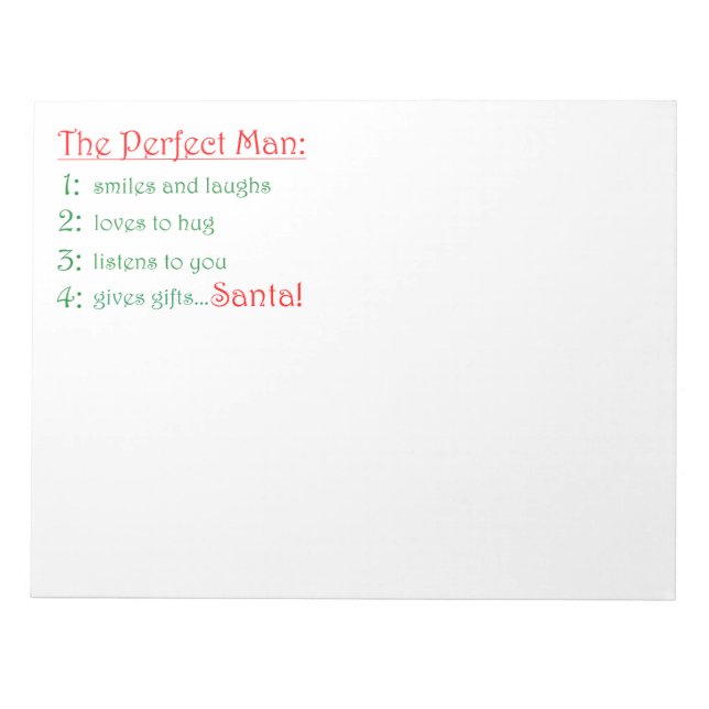 The Perfect Man-notepad Notepad (Front)