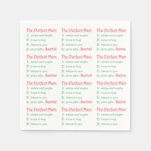 The Perfect Man-paper napkins (Front)
