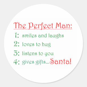The Perfect Man -stickers Classic Round Sticker