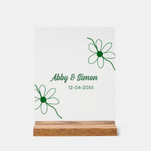 The perfect match add couple name date texture yea acrylic sign