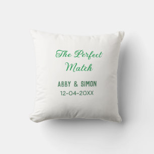 The perfect match add couple name date texture yea cushion