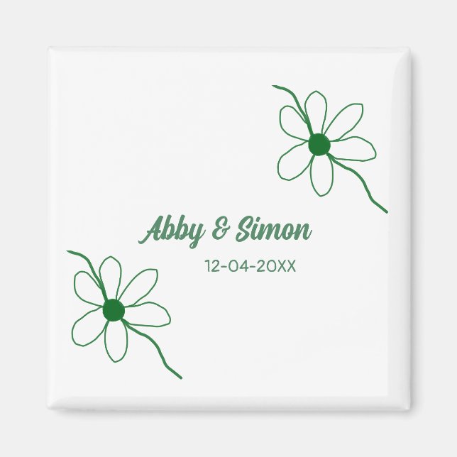 The perfect match add couple name date texture yea magnet (Front)