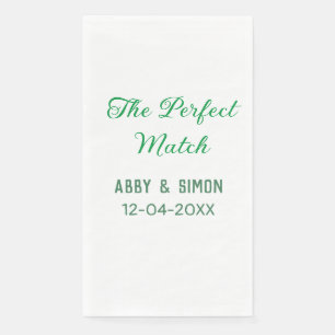 The perfect match add couple name date texture yea napkin