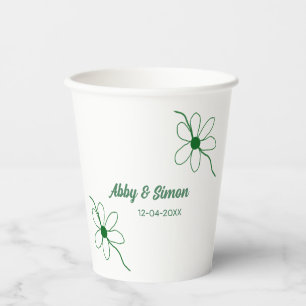 The perfect match add couple name date texture yea paper cups