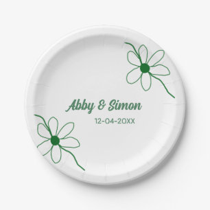 The perfect match add couple name date texture yea paper plate