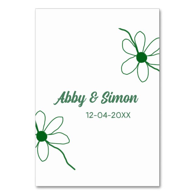 The perfect match add couple name date texture yea table number (Front)
