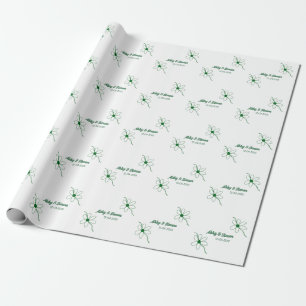 The perfect match add couple name date texture yea wrapping paper