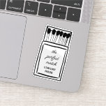 The Perfect Match Doodle Romantic Custom Wedding<br><div class="desc">Celebrate your love and anniversary with this custom hand doodled perfect match sticker.</div>