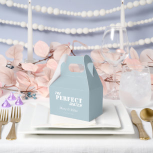The PERFECT Match Dusty Blue Gable Favour Box