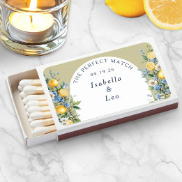The Perfect Match Mediterranean Wedding Matchboxes