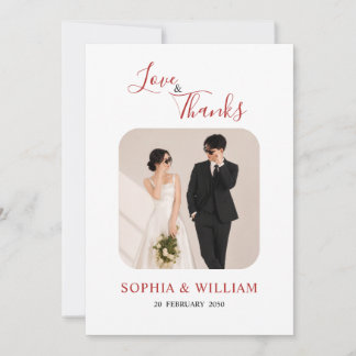 The Perfect Match Personalised Wedding Thank You Card