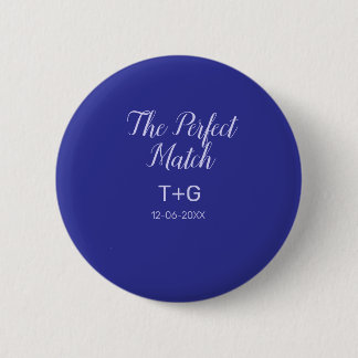 The perfect match royal blue luxury add couple nam 6 cm round badge