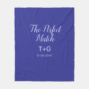 The perfect match royal blue luxury add couple nam fleece blanket