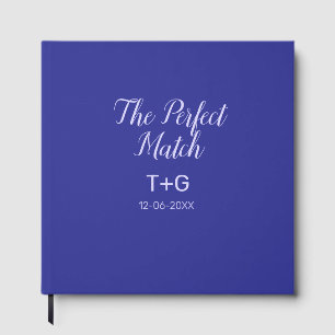The perfect match royal blue luxury add couple nam guest book