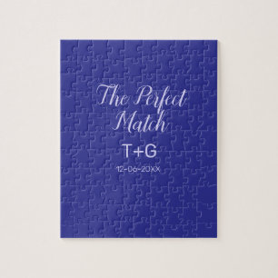 The perfect match royal blue luxury add couple nam jigsaw puzzle