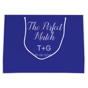 The perfect match royal blue luxury add couple nam large gift bag