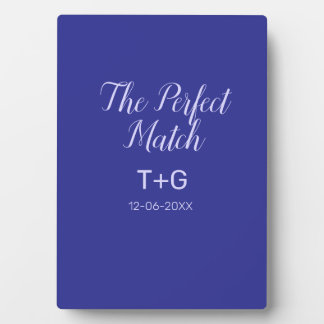 The perfect match royal blue luxury add couple nam plaque