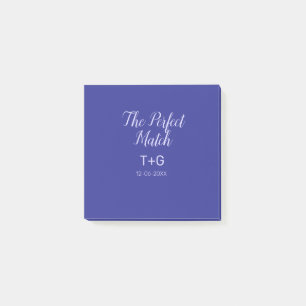 The perfect match royal blue luxury add couple nam post-it notes