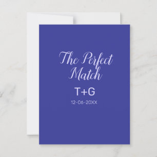 The perfect match royal blue luxury add couple nam postcard