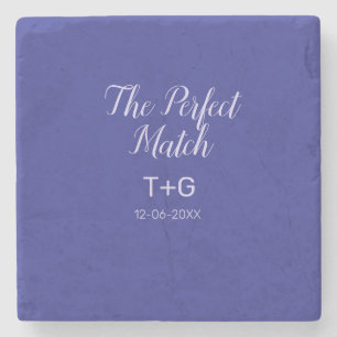 The perfect match royal blue luxury add couple nam stone coaster