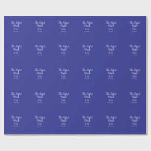 The perfect match royal blue luxury add couple nam wrapping paper