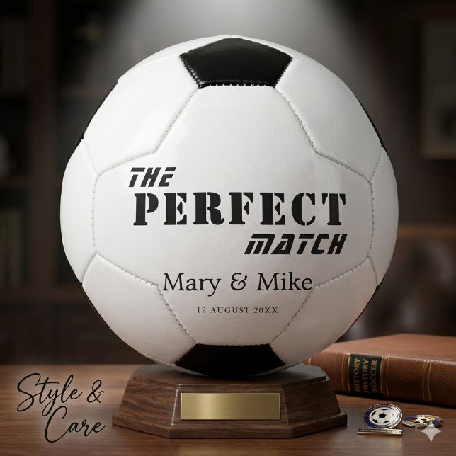 The Perfect Match Soccer Ball For Couples Gift (The Perfect Match Soccer Ball For Couples Gift)