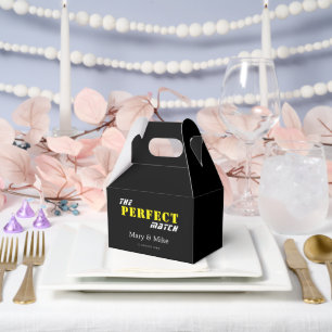 The PERFECT Match Solid Black Gable Favor Box