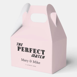 The PERFECT Match Solid Pale Pink Gable Favour Box