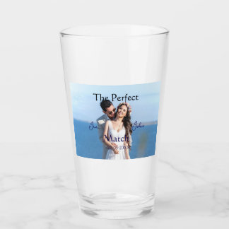 the perfect match wedding blue name photo date cou glass
