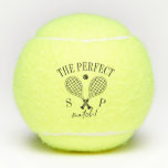 The Perfect Match Wedding Couple Logo Custom Name Tennis Balls<br><div class="desc">The Perfect Match Wedding Couple Logo Custom Name Tennis Balls</div>